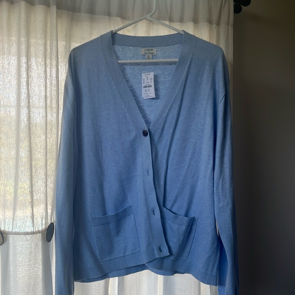 J. Crew Light Blue Cardigan Sweater